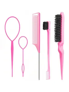 5-piece hair comb set! Mouse Tail+Mane+Edge Brush | Hair Tail Care Artifact ✨ Hair Styling Combs