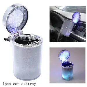 1PC Portable Smokeless Car Ashtray, Plastic Car Ashtray