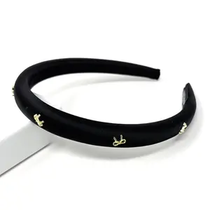 Thin Gold Bow Baroque Headband