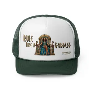 Kamala Harris "Rule Like a Goddess" Egyptian Queen Trucker Hat - Bold Political Leadership Cap