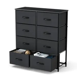 【summervibes】Dresser for Bedroom Drawer Dresser Organizer Storage Drawers Fabric Storage Tower, Chest of Drawers with 8 Fabric Bins, Steel Frame, Wooden Top.#tiktokshopstockup  #mothersdaygift