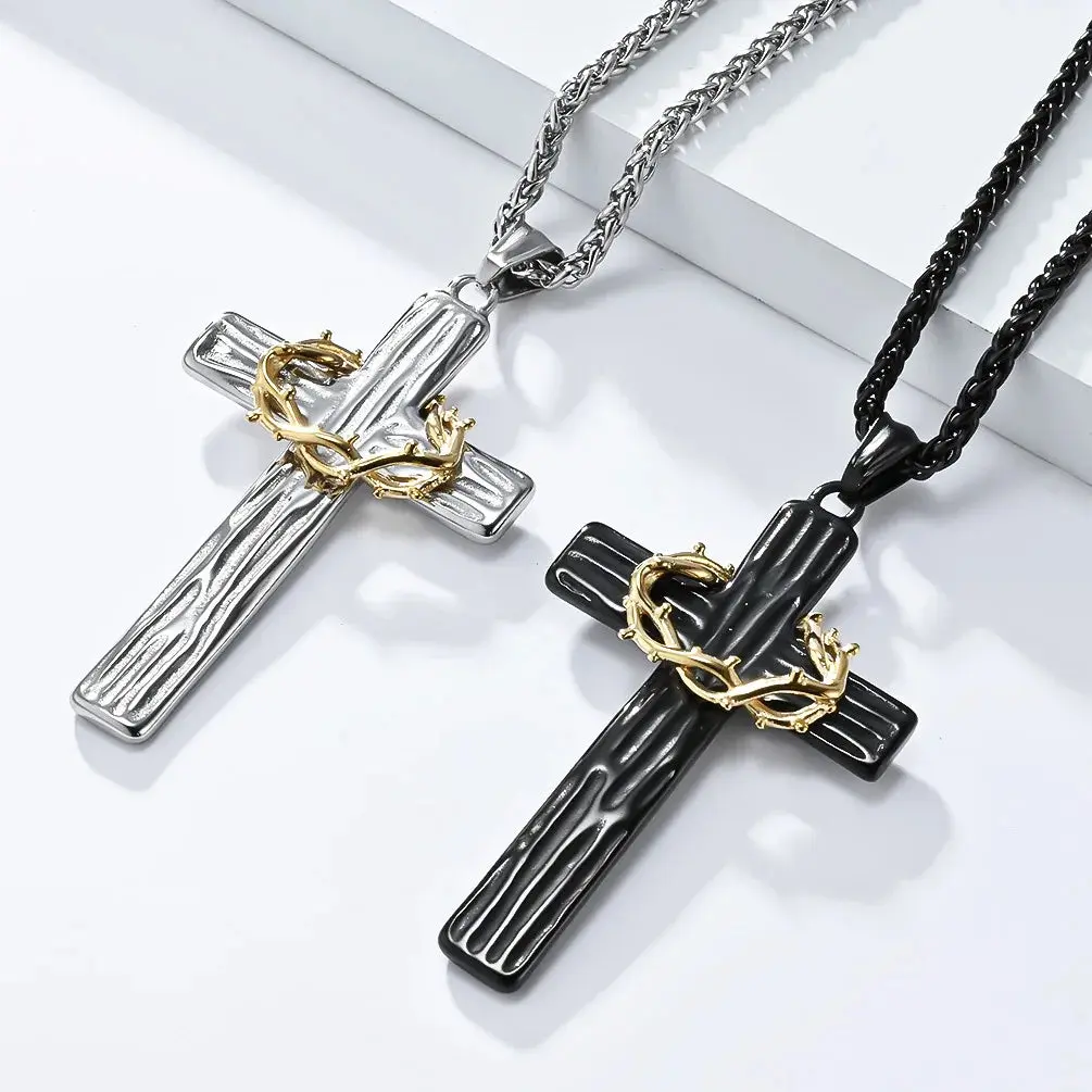 Crown of Faith Cross Necklace