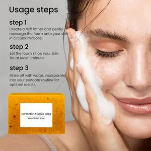 Turmeric Lemon Soap with Moroccan Shea Butter Oil, Rich in Vitamin E, Gentle Cleansing & Moisturizing, Suitable for All Skin Types