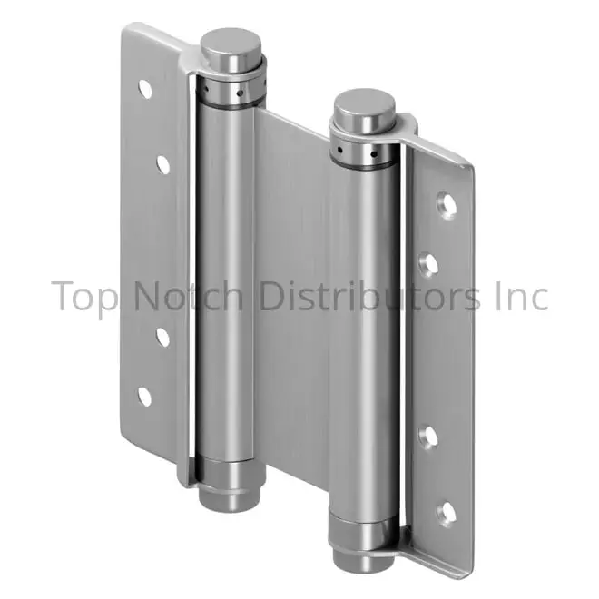 Deltana DASHS6U32D Door Hinge, 6 in. Leaf, 6-5/8 in. Overall, Double Action Saloon Hinge with Square Corner, Satin Stainless Steel Finish, Allows Door to Swing in Both Directions