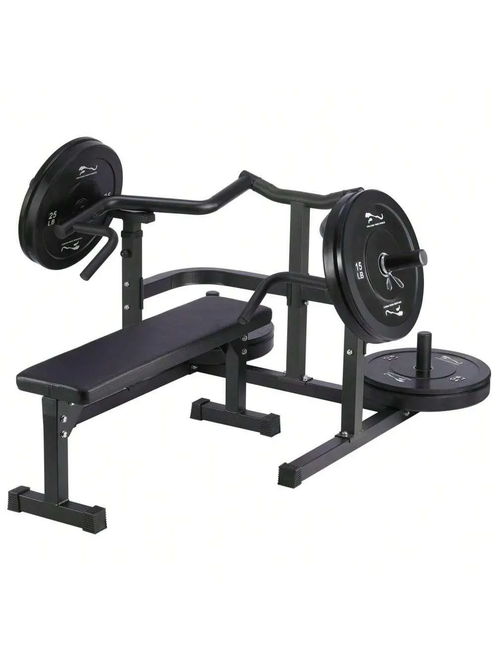 Gaomon Heavy-Duty Steel Chest Press Machine - Sturdy Muscle Exercise Equipment, Adjustable Flat Bench, High Load Capacity Home Gym Rack, Independent Arms, Smooth Bearings, Safety First Design