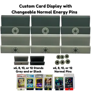 Custom Card Display Stand for PSA, BSS, CGC, Toploaders, Sleeves, Slabs, & More | Changeable Pins – Normal Energy Themed