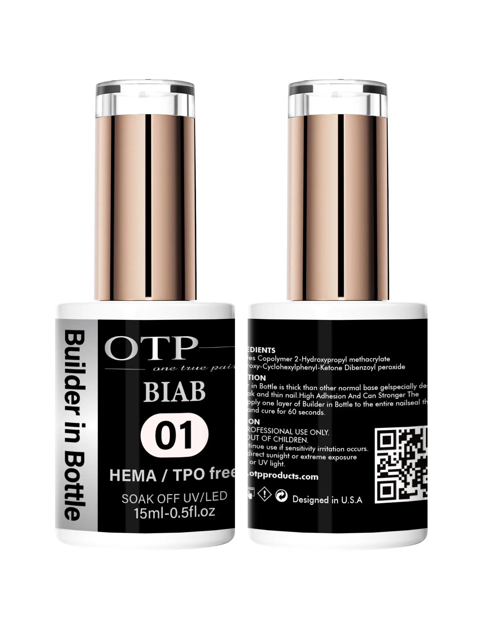 OTP Builder Gel in bottle .5oz-BIAB hema/tpo free - CLEAR