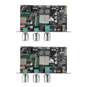 2PCS WUZHI AUDIO ZK-1001U Mono Amplifier Board With TWS, 100W Power Output, Vehicle Amplifier Wide Voltage Input 9-24V, Supports USB/AUX/Bluetooth