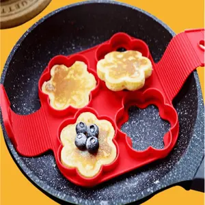 Non-Stick Pancake Ring Mold, Silicone Egg Cooker, Omelette Shaper, Roll Mold, Kitchen Baking Accessories, 1 Piece Set