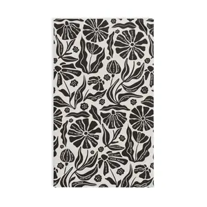 Subtle Modern Flower Hand Towel, Funny Political Home Decor, Floral Kitchen or Bath Towel, Sarcastic Tea Towel, Liberal Gag Gift