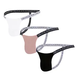 Men's Microfiber Modal Thongs Underwear T-Back G-String Briefs Low Rise Briefs Bulge Pouch Underwear Thongs for Men Athletic Supporter