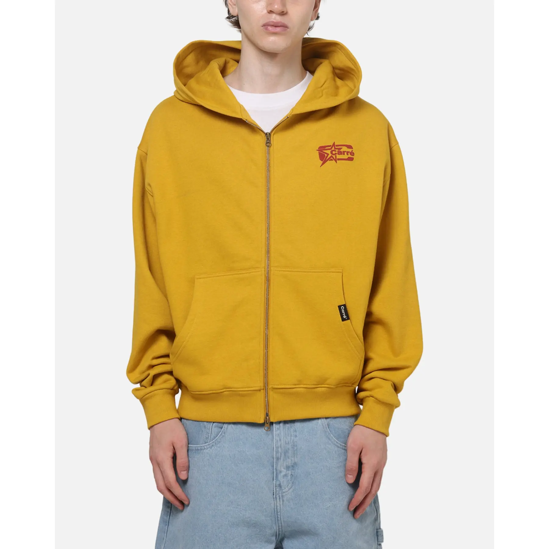 Carre Signature Zip Hoodie Mustard