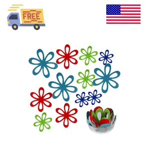 Felt Pan Separators, Set of 20 & 4 Different Sizes, Flower Glass Bowl Dish Separator Protectors