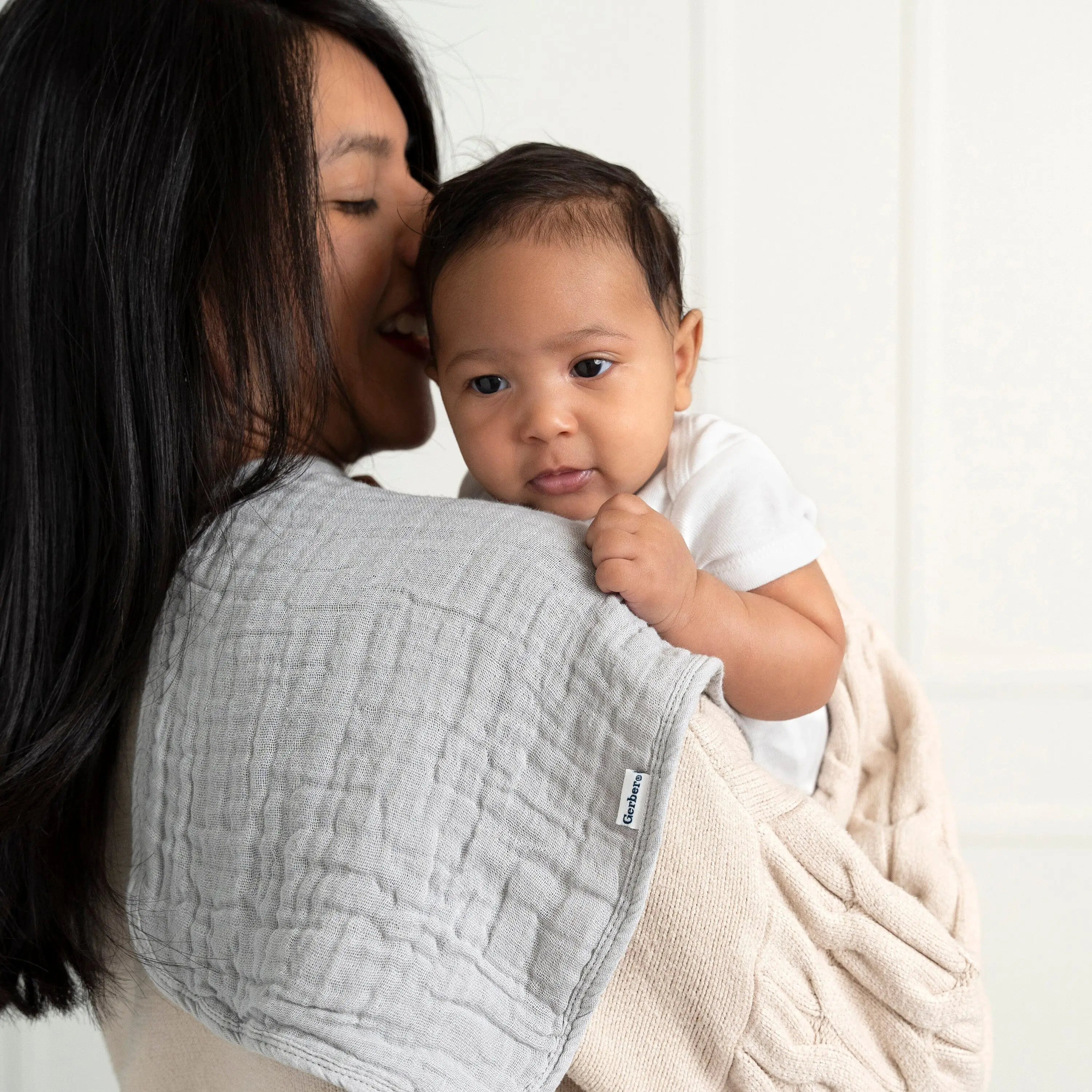Gerber Baby Boys' and Girls' Burp Cloths 5-Pack 20" x 10" Soft Cotton Available in Various Patterns and Solids