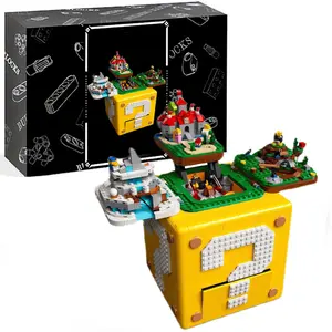 2064 Pieces Question Block Building Set - Video Game Model Set for Adult Fans, Ages 18+ - Includes 4 Microscale Game Levels W/ 10 Minifigures