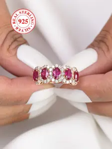 S925 Sterling Silver Fashion Artificial Zirconia Decor Ring, Elegant Jewelry for Women for Party, Daily Clothing Decor, Trendy All-match & Exquisite Jewelry for Birthday Gift, Bridal Engagement Ring, Bridal Rings