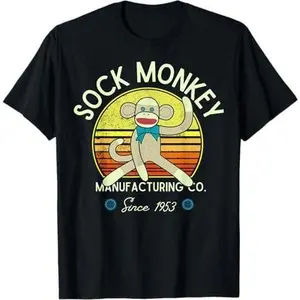 Sock Monkey Manufacturing Co. Retro Vintage Sock Monkeys T-Shirt