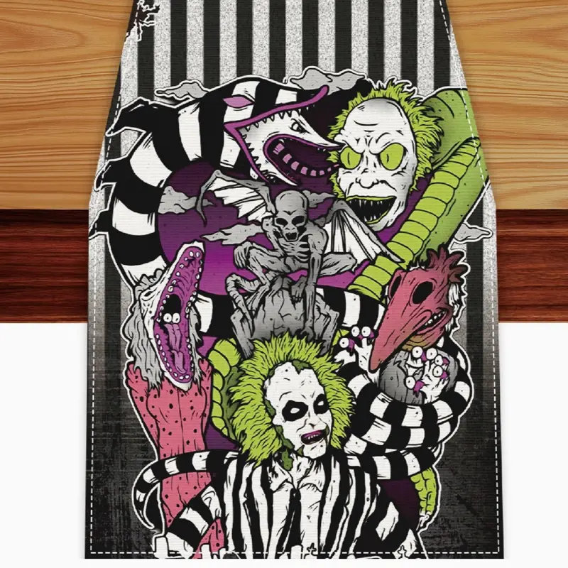New Beetlejuice Halloween Horror Table Runner 13x72 inches