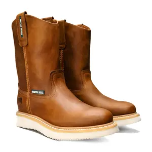 SB700 Leather Wellington Stripped Sole Lightweight Silver Bull Work Boots