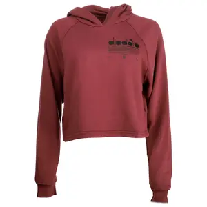 diadora Womens Manifesto Cropped Hoodie Casual Outerwear Casual - Purple