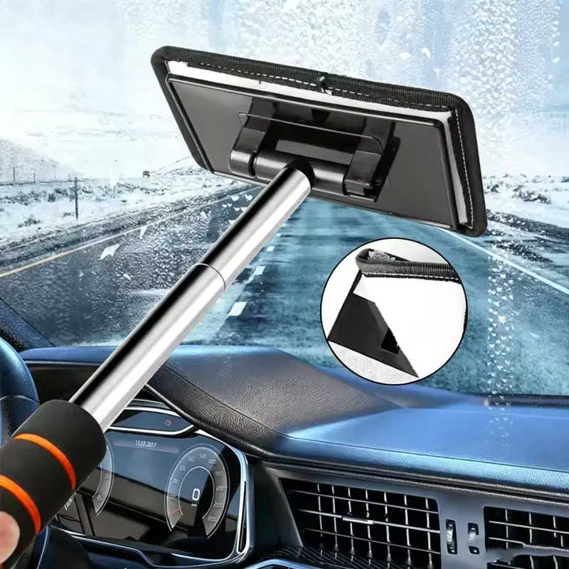 Telescopic Car Windshield Cleaning Brush, 180° Rotatable Window Squeegee, Auto Glass Cleaning Tool