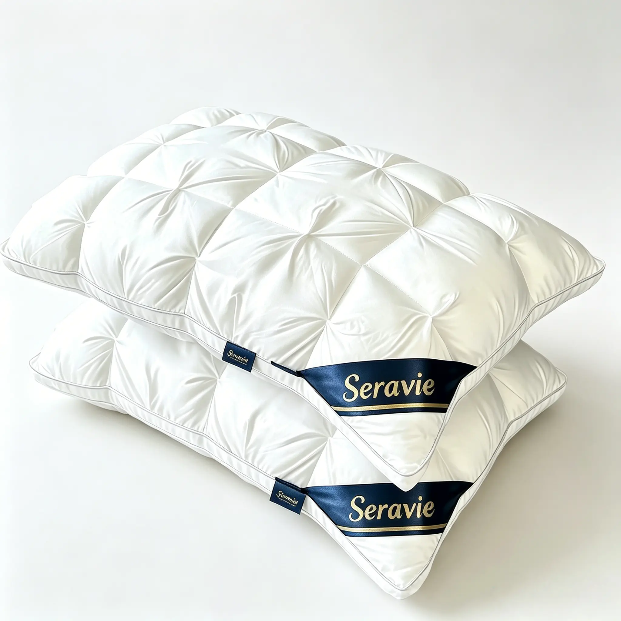 Luxury 5-Star Hotel-Quality Bed Pillows - 900g Ultra-Fluffy Breathable Down Alternative Filling, Soft, Cool, Durable Sleeping Cushion, Full/King Sizes Bedding Accessory