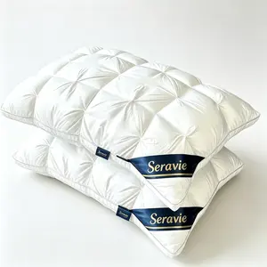 Luxury 5-Star Hotel-Quality Standard Pillows - 900g Ultra-Fluffy Down Alternative Filling, Soft, Cool, Comfortable, Available in Full and King Sizes