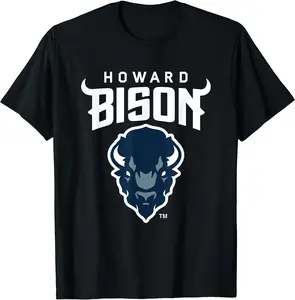Howard University Bison Icon Officially Licensed T-Shirt, Gift Shirt, Cotton, Crewneck, Size S-3XL