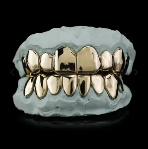 SSS Custom plain Solid gold Grillz mold Tooth Gem Oral