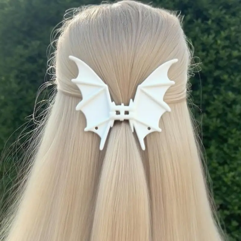 Bat Design Hair Claw, Clips for hair, Punk Style Hair Accessories for Women & Girls, Halloween Themed Hair Accessories for Party, Daily Clothing Decor, Hair Clip