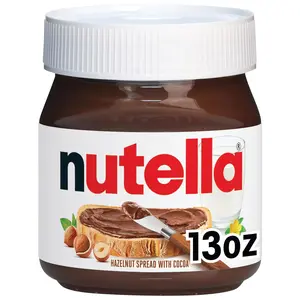 Nutella Hazelnut Spread With Cocoa 13 Oz Jar - Ideal for Breakfast, Versatile Flavor - Butter
