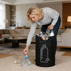 Household recycling classification bins, large-capacity heavy-duty recycling bins, sedimentation bottle storage, foldable multi-functional storage boxes are suitable for home, office and outdoor use, convenient for storage and transportation. Recycling bi