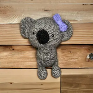 Kara the Koala! Homemade crochet stuffed koala plushie!