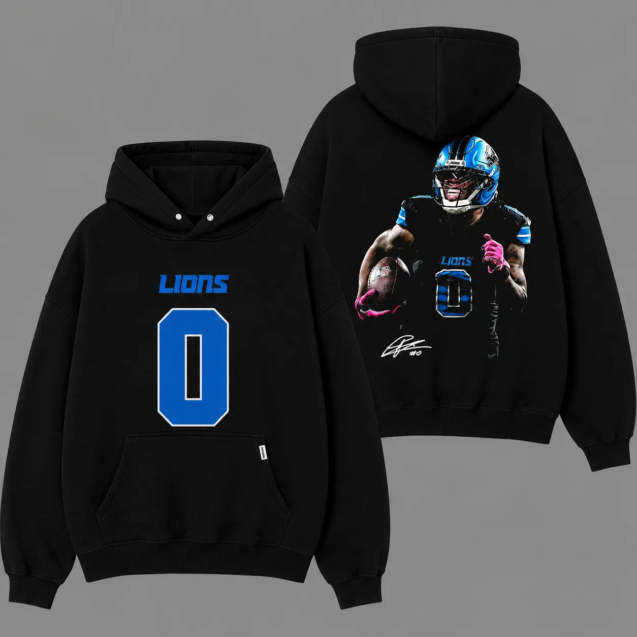 [LEO] Jahmyr Gibbs 'Sonic' For Lions Nation Premium Cotton Hoodie Sweatshirt T-Shirt (Made In US), Lions Football Fans Shirt, Game Day Outfits, Gift For Football Fans, Football Graphic Tee Hoodie
