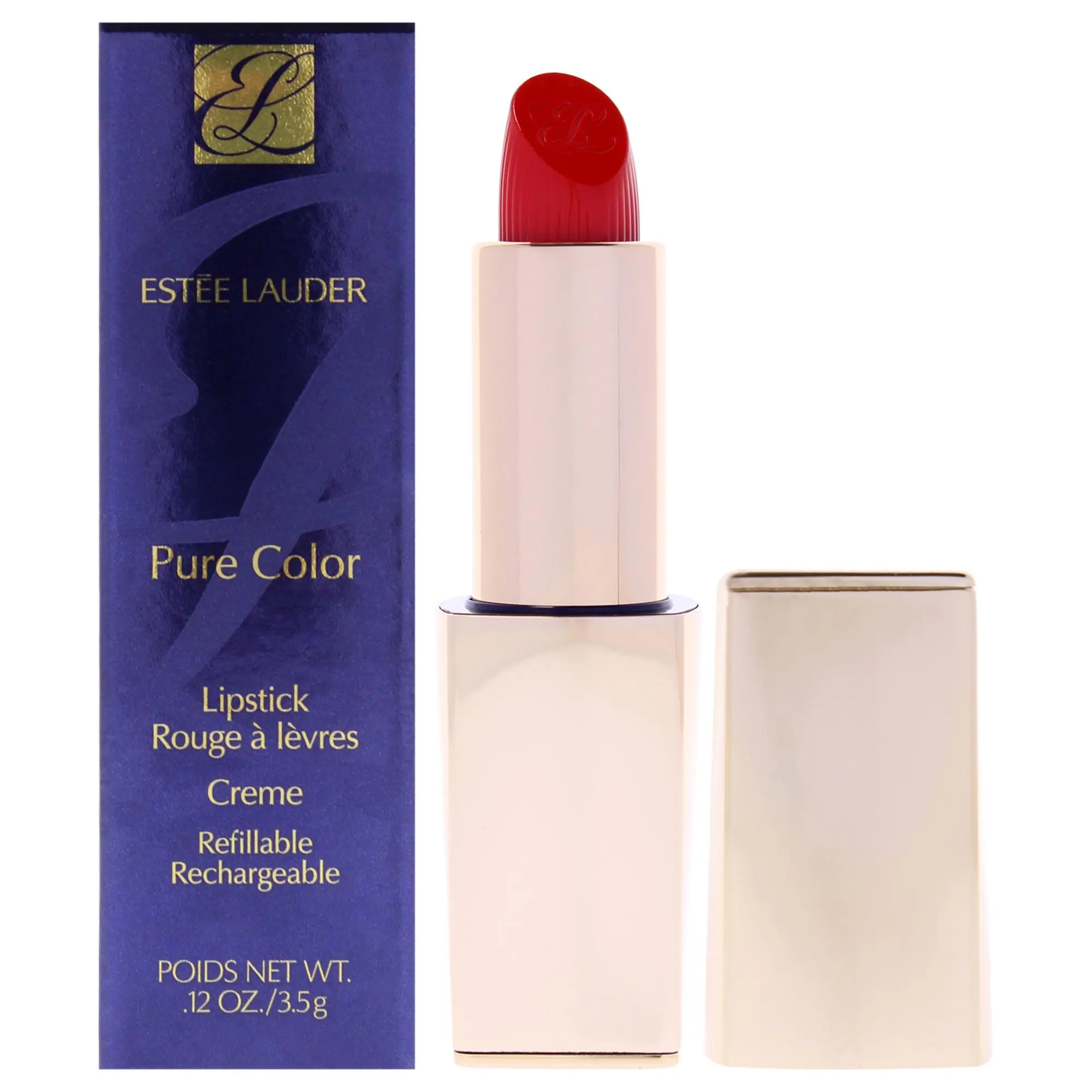 Pure Color Creme Lipstick - 520 Carnal by Estee Lauder for Women - 0.12 oz Lipstick (Refillable)
