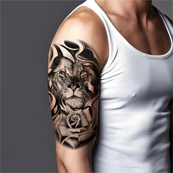 76 Sheets Large Black Temporary Tattoo Stickers, Forearm Design, Including Tribal Wolf, Tiger, Lion, Skull, Halloween Temporary Fake Tattoo Stickers, 12 Fake Tattoo Big Stickers for Arms, Chest and Shoulders for Men or Women, 64 Tiny Black Tattoo Stickers 76 Sheets Large Black Temporary Tattoo Stickers, Forearm Design, Including Tribal Wolf, Tiger, Lion, Skull, Halloween Temporary Fake Tattoo Stickers, 12 Fake Tattoo Big Stickers for Arms, Chest and Shoulders for Men or Women, 64 Tiny Black Tattoo Stickers