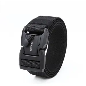 Tactical quick-release belt for men, woven nylon material, suitable for military use, outdoor sports, training, hiking, and camping.