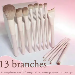 Yao Makeup Brush Set, 13-Piece Kit, Eyeliner Brush Set, Eyeshadow/face Lines/powder/bronzer Brushes, Essential Beauty Tools for Beginners and Professionals