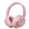 KVIDIO Wireless Headphones,Over Ear,Travel-Light, Pocket-Size Fold Headset, Bass Boost Stereo, 3.5mm Jack, PC Accessories for Students, Hands-Free Audio Device