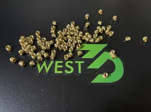 M3x5x4 Threaded Heat Inserts Brass Heatset Inserts / Heated Inserts
