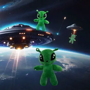 Soft Alien Plush Toy, Fluffy Stuffed Animal, Creative Cat Dog Toy, Kids Birthday Gift, Soft Cuddly Gift, Party Decoration, Thanksgiving Christmas Valentine's Day