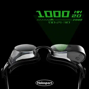 Holoswim 2 Pro AR Smart Swim Goggles with Real-Time HUD Display, Pace, Distance, Time, Laps and Lap Counter, Heads-Up Swimming Goggles for Pool Training, Anti-Fog, Post-Swim App Review, No Subscription, Adult Fitness and Daily Swim Workouts