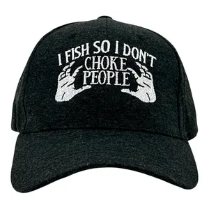 I Fish So I Dont Choke People Hat Funny Sarcastic Fishing Graphic Novelty Cap Funny Hats Funny Fishing  Novelty Caps for Men Black - Standard