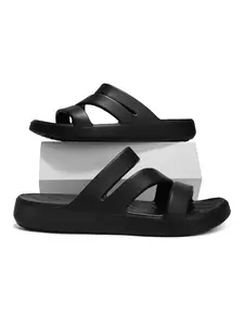 Black/Khaki Thick Sole Pillow Sandals for Women, EU 36-41, Slip-On Non-Slip Summer Slides for Everyday Wear