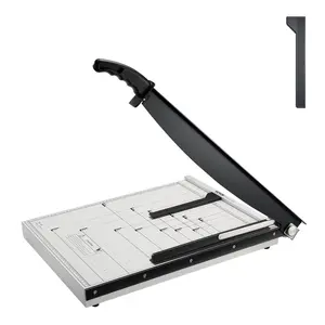 fathersdaygift VEVOR Paper Cutter, Guillotine Trimmer, 18 Cut Length, 15 Sheets Capacity, Heavy Duty Guillotine Paper Cutter with Guard Rail/Blade Lock for Cardstock/Cardboard, Paper Trimmer for Home Office School