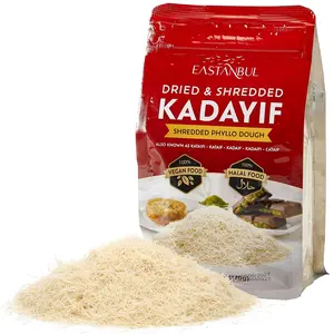 Dried & Chopped Kataifi Shredded Fillo Dough, Kurutulmus Kadayif Pastry Dough, Ingredient for The Viral Dubai Pistachio Chocolate Bar, Shredded Phyllo, Kunafa, Knafeh, Katifi, 170g (6oz)
