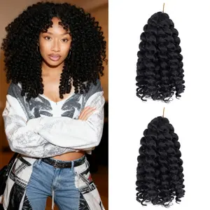 Wand Curl Crochet Braids Hair 8 Inch Ringlet Twist Extensions with Jamaican Bounce 20 Strands Pea Clip Dreadlock Wig for Bold Stylish Looks Natural Dreadlock Look Convenient Clip In Design
