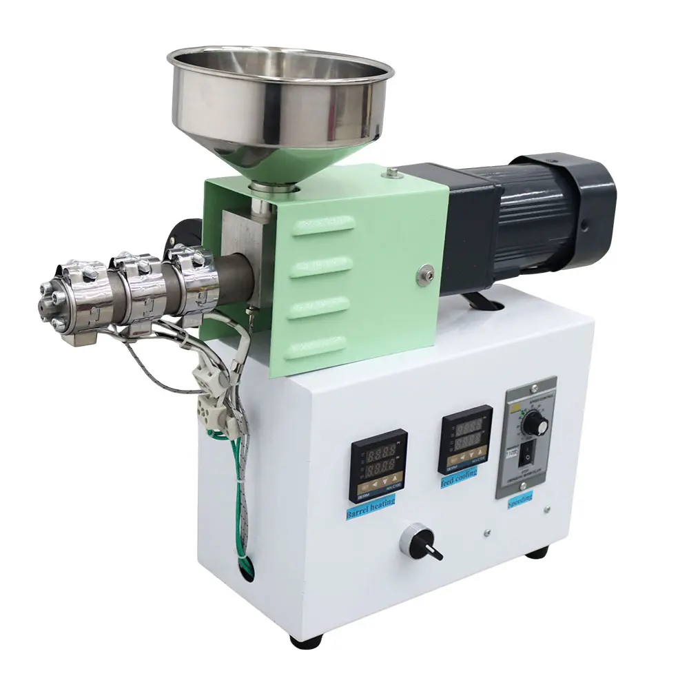 YOKOMA Plastic Injection Molding Machine Single Screw Extruder for 3D Consumables Machine PEEK PCL ABS PLA PETG TPU TPE Extrusion Production 0.6 inch Screw Diameter 110v 90W