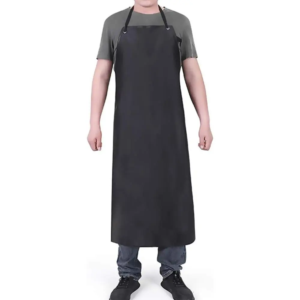 Heavy Duty Unisex Rubber-Vinyl Plastic Apron (43"x31") with Adjustable Comfortable Strap, Keeps You Clean and Dry for Cleaning, Lab Work, Butcher Tasks