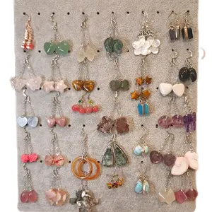 Crystal 925 Silver Hook Dangle Earrings - Various Whimsical Witchy Styles with Unique Designs and Colorful Accents Fun Addition